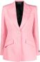 Versace Allover Jacquard Single-Breasted Wollen Jas Pink Dames - Thumbnail 3
