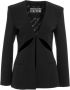 Versace Jeans Couture Winterjas Haaksluiting Effen Kleur Logodetails Black Dames - Thumbnail 1