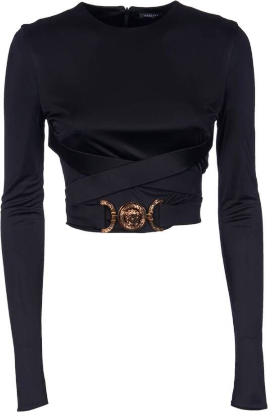 Versace Topje met lange mouwen Zwart Dames