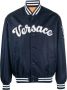 Versace Blauwe Bomberjack met Logo Detail Blue Heren - Thumbnail 1