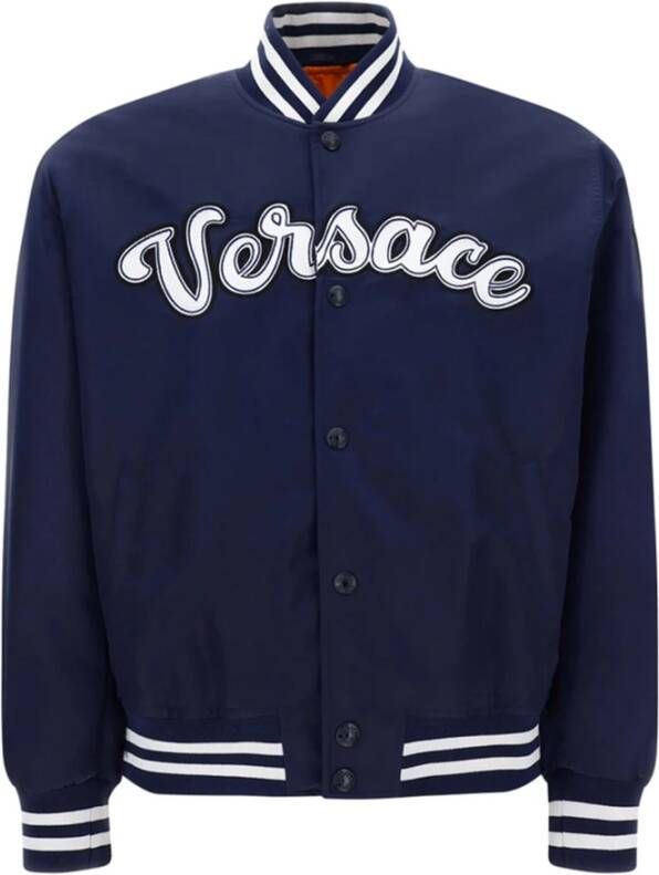 Versace Bomber Jackets Blauw Heren