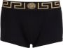Versace Zwarte katoenen boxershort met Greca-detail Black Heren - Thumbnail 1