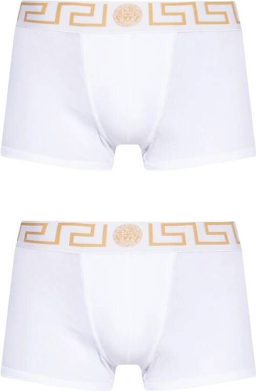 Versace Witte Greca Logo Boxershorts White Heren