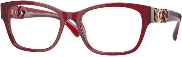 Versace Rood Montuur Modebril Red Dames