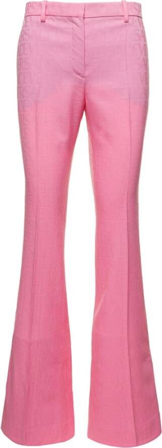 Versace Roze broek met uitlopende pijpen Pink Dames