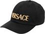 Versace Zwarte en Gouden Geborduurde Logo Pet Black Heren - Thumbnail 3