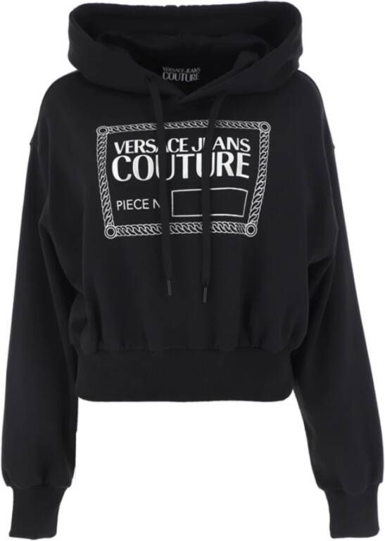 Versace Jeans Couture Hoodie met logo -print Zwart Dames