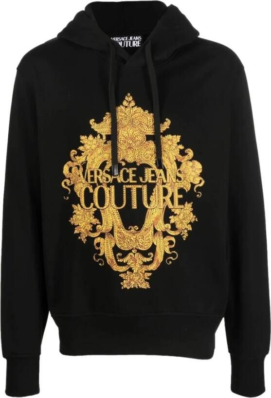 Versace Jeans Couture Iconische Logo Hoodie voor Moderne Mannen Black Heren