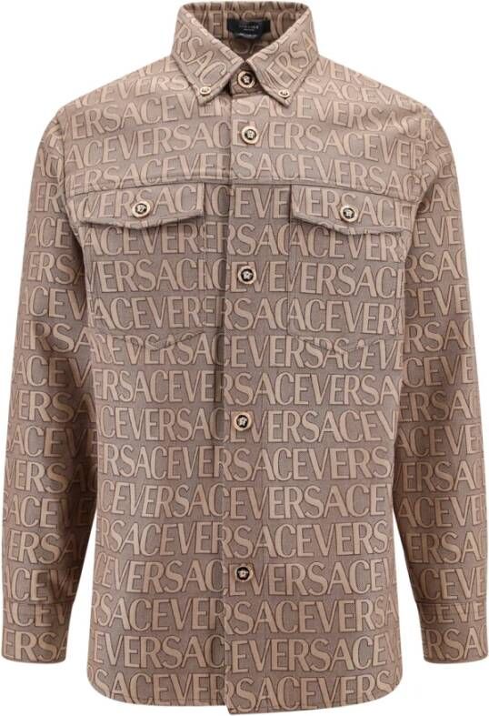 Versace Casual overhemd Beige Heren
