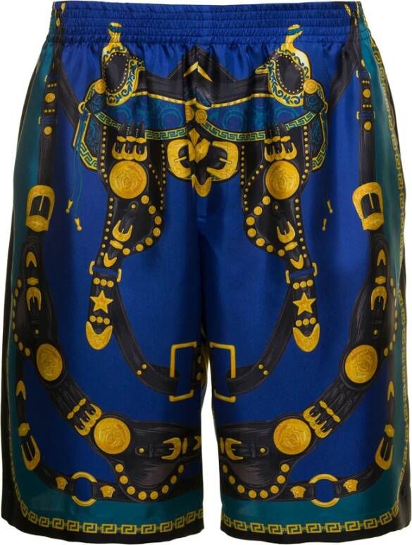 Versace Casual Shorts Blauw Heren