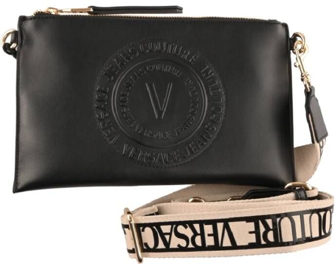Versace Jeans Couture Crossbody bags Range V Emblem in zwart
