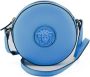 Versace Blauwe Kalfsleren Ronde Disco Schoudertas Blue Dames - Thumbnail 1