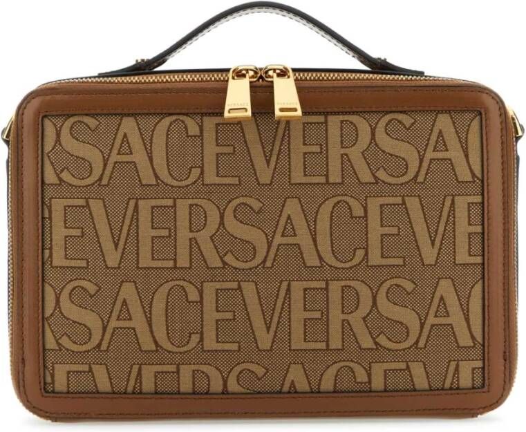 Versace Cross Body Bags Bruin Heren