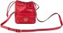 Versace Rode Gewatteerde Leren Trekkoord Schoudertas Emmer Crossbody Handtas Red Dames - Thumbnail 1