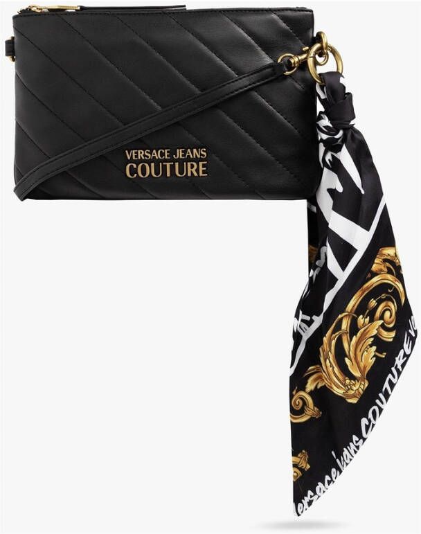 Versace Jeans Couture Gewatteerde koppelingzak met zip- en schouderriem vrouwen schenken jeans couture 73Va4Bax-Zs409 zwart Dames