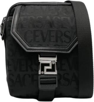Versace Allover 'Neo Nylon' Crossbody Tas Black Dames