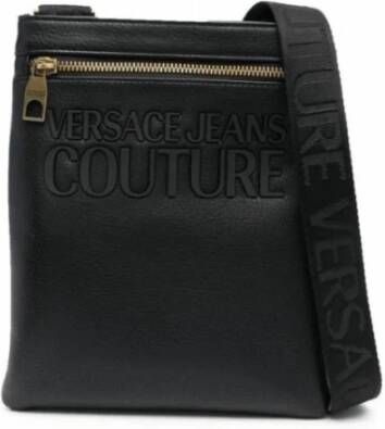 Versace Jeans Couture Bag Range Tactile Logo Black Gold Zwart Unisex