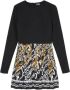 Versace Jeans Couture Lange Mouwen Mini Jurk met Geplooide Rok Black Dames - Thumbnail 1