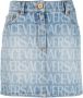 Versace Korte Denim Rok Blue Dames - Thumbnail 4