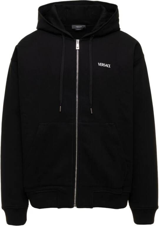 Versace Sweatshirt met rits Black Heren