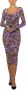 Versace Jeans Couture All-over logo-print verzamelde jurk Meerkleurig Dames - Thumbnail 5