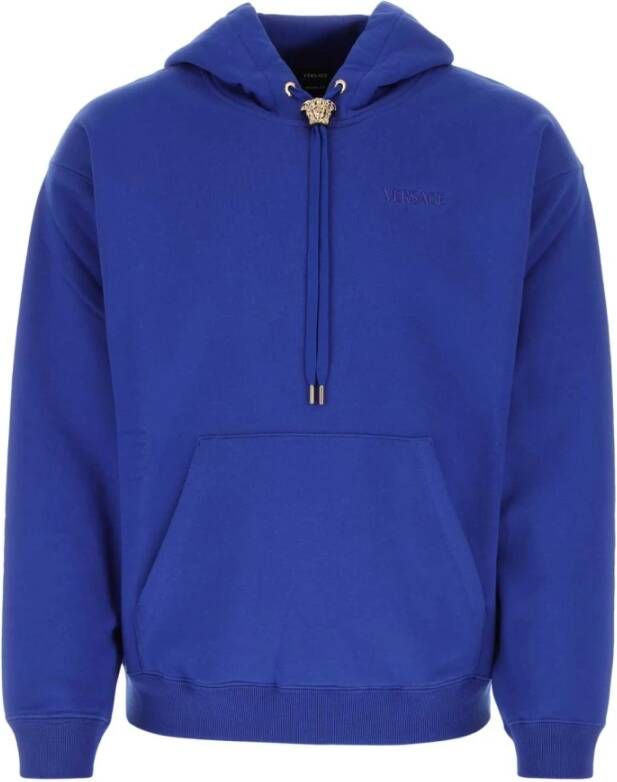 Versace Elektrisch blauw katoenen sweatshirt Blauw Heren