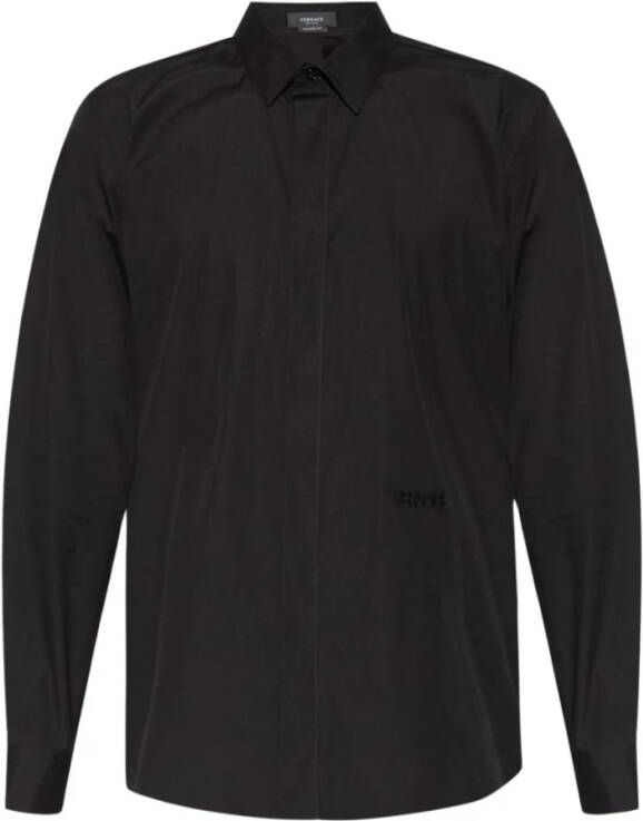 Versace Formeel overhemd Zwart Heren