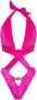 Versace Fuchsia stretch fluwelen trikini Pink Dames - Thumbnail 2