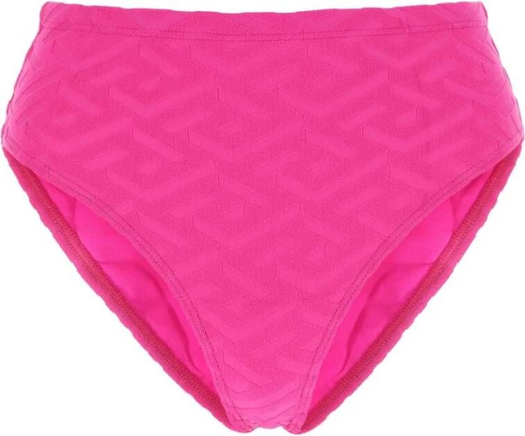 Versace Fuchsia Terry Fabric Bikini Bottom Roze Dames