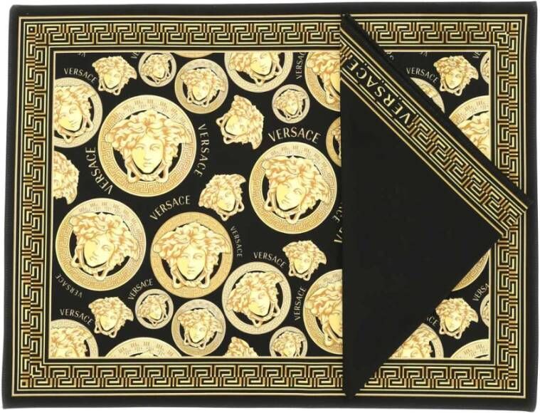 Versace Bedrukte katoenen lunchset Black