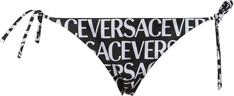 Versace Gedrukte polyester mengsel Bikini Bottom Zwart Dames