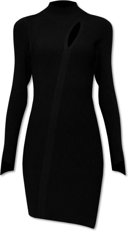Versace Geribbelde jurk uit de La Vacanza-collectie Zwart Dames