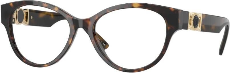 Versace Dark Havana Eyewear Frames Brown Unisex