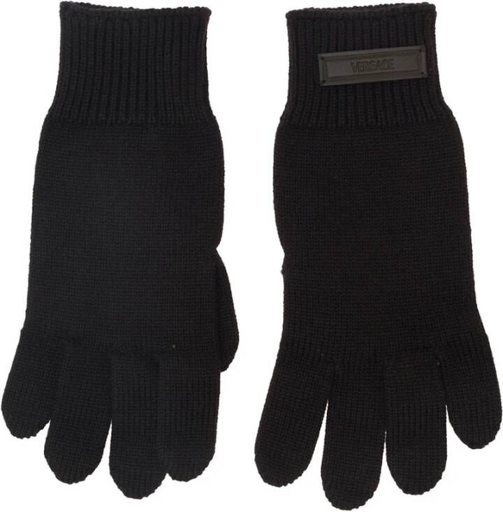 Versace Zwarte handschoenen Black Heren