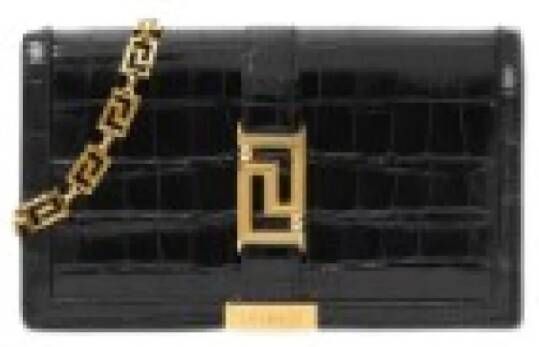 Versace Godinnen Leren Mini Tas Zwart Dames