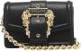 Versace Jeans Couture Zwarte Crossbody Tas met Afneembaar Gouden Ketting Detail Black Dames - Thumbnail 8