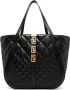 Versace Gewatteerde Zwarte Leren Shopper Tas Black Dames - Thumbnail 1