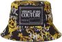 Versace Jeans Couture Zwart Goud Bucket Hoed met Logo Multicolor Unisex - Thumbnail 1