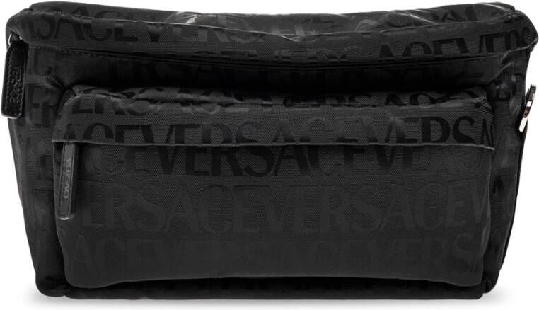 Versace Logo-Print Heuptas met Greca Details Black Heren