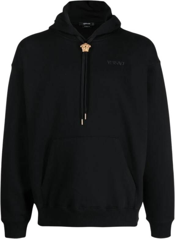 Versace Zwarte Sweaters Stijlvolle Collectie Black Heren