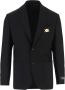 Versace Zwarte jas van zuivere wol met golf-finish en Medusa-detail Black Heren - Thumbnail 1