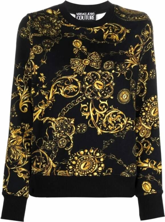 Versace Jeans Couture 71Hai309FS002G89 katoen sweatshirt Zwart Dames