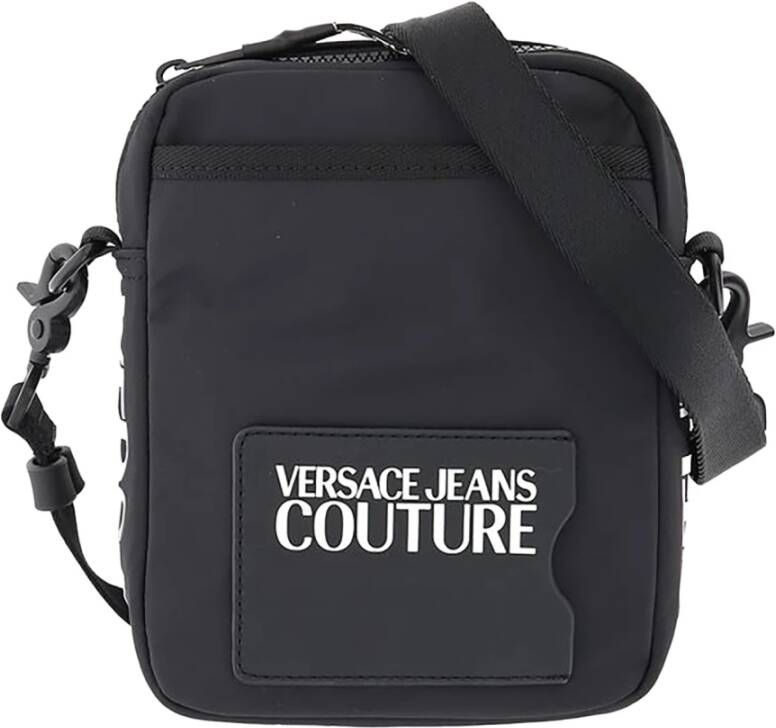Versace Jeans Couture Zwarte Nylon Cross Body Tas voor Heren Black Heren