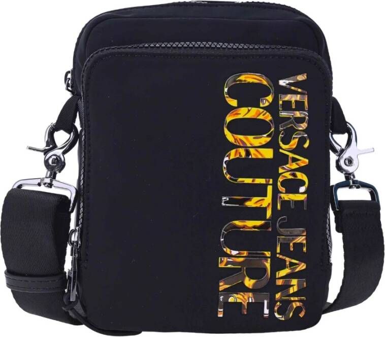 Versace Jeans Couture Stijlvolle Heren Schoudertas Black Heren