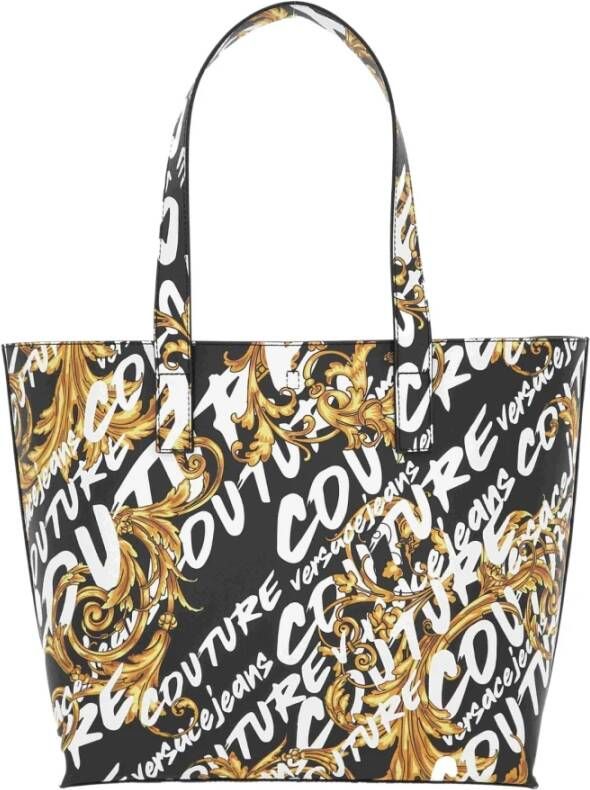 Versace Jeans Couture Women Shoulder Bag 73Va4Bf9 Zs414 G89 Gold Black Zwart Dames - Foto 4