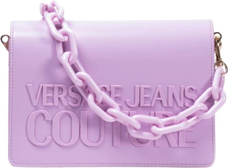 Versace Jeans Couture Lila Institutional Logo Sketch 1 Crossbody Tas Purple Dames