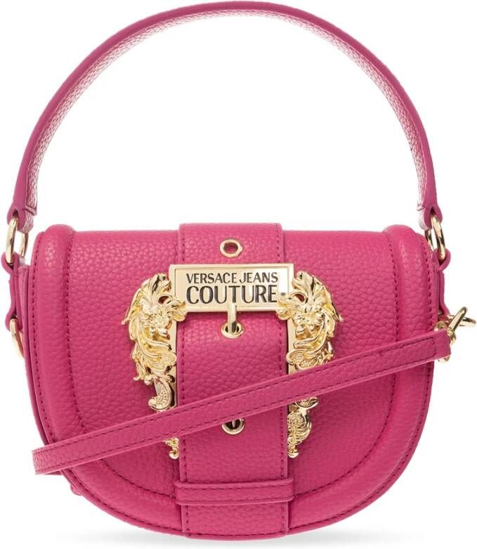 Versace Jeans Couture Fuchsia Handtas met Verstelbare Afneembare Schouderband Pink Dames