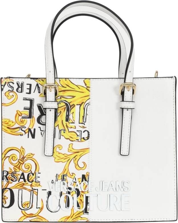 Versace Jeans Couture Witte Schoudertas van Synthetisch Leer White Dames
