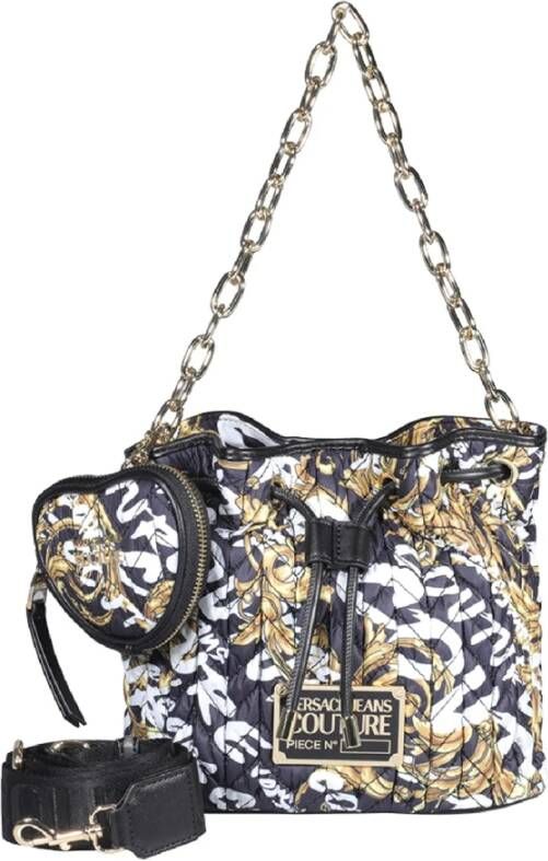 Versace Jeans Couture Zwarte Logo Space Couture Emmertas Black Dames