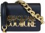 Versace Jeans Couture Zwarte Cross Body Tas met Kettingriem en Metalen Detail Black Dames - Thumbnail 9